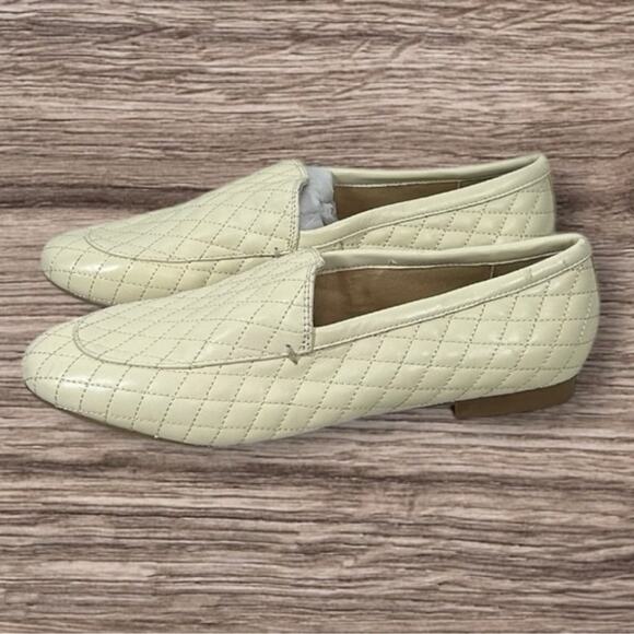 Onyx Quilted Leather Loafers Cream Size US 8.5 / EU 39 NWOT Slip-On Elegance - Picture 3 of 11